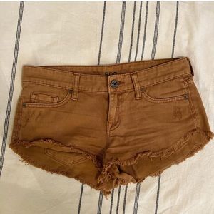 Mustard colored Jean shorts